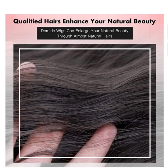 Demides Synthetic Hair Pink Wigs None Bangs 14 Inch Straight Ombre - Picture 4 of 5